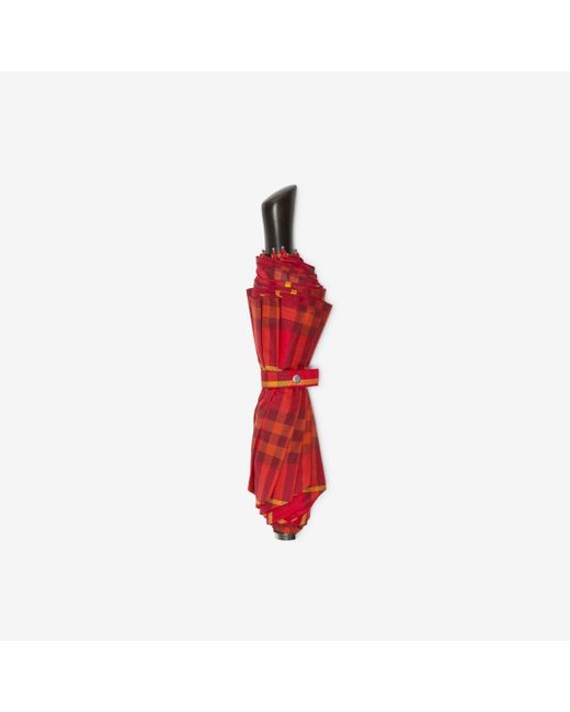 Burberry Red Check Folding Umbrella