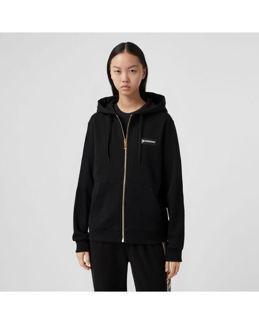 vintage check panel cotton hooded top