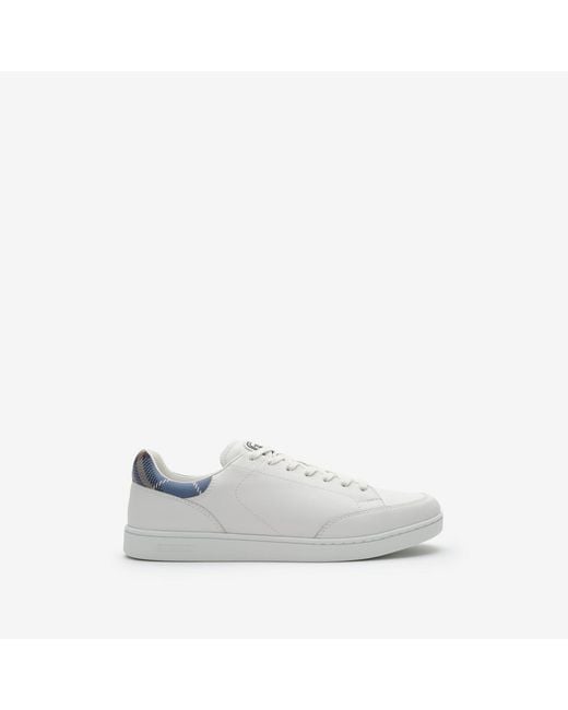 Burberry White Leather Set Sneakers for men