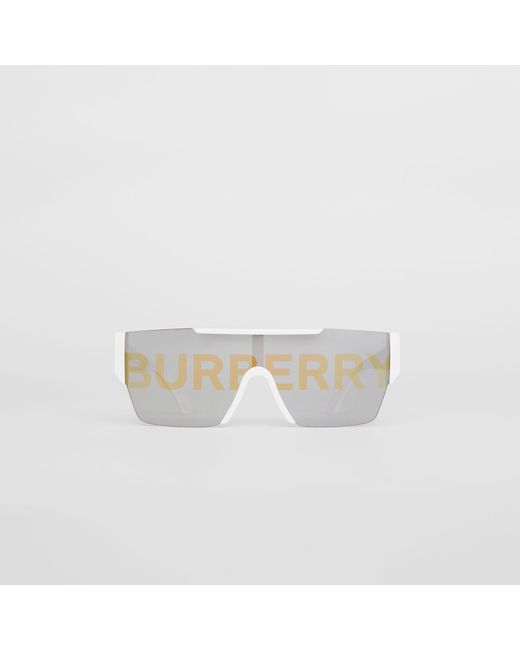 Burberry White Logo Lens D-frame Sunglasses