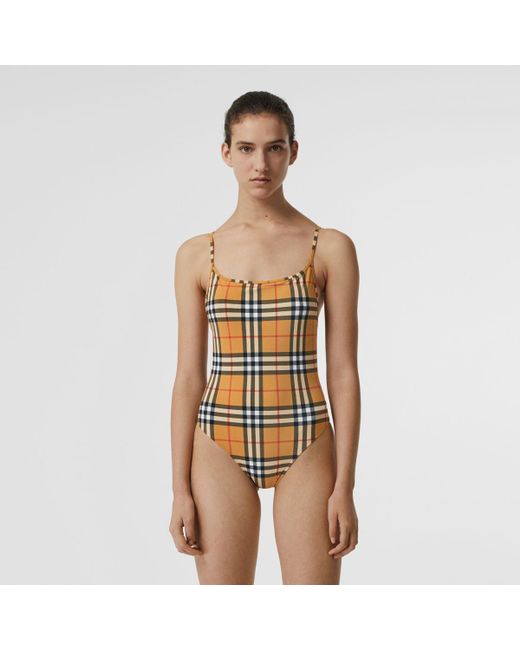 burberry vintage check swimsuit