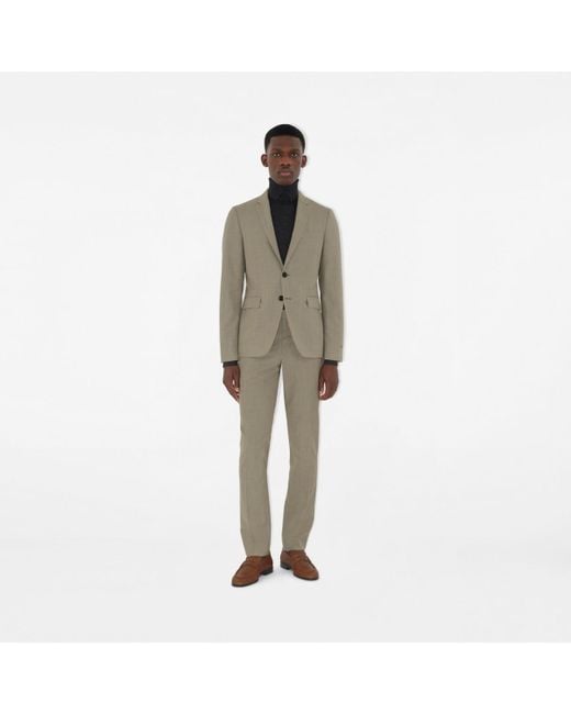 Burberry Gray Wool Tailored Jacket for men