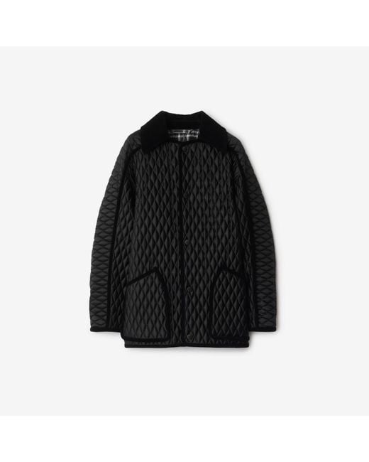 Burberry Black Quilted Jacket "Floriston"