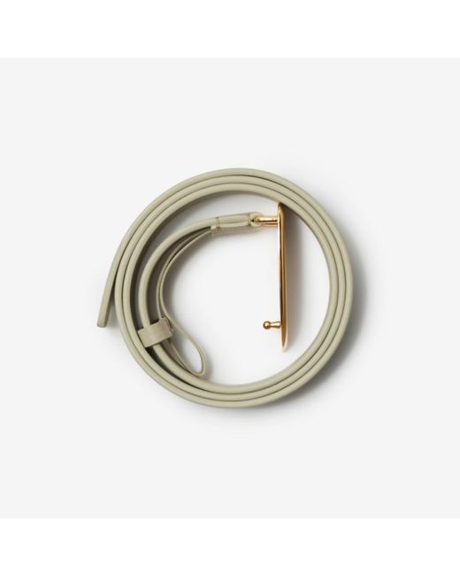 Burberry Natural Leather Shield Belt