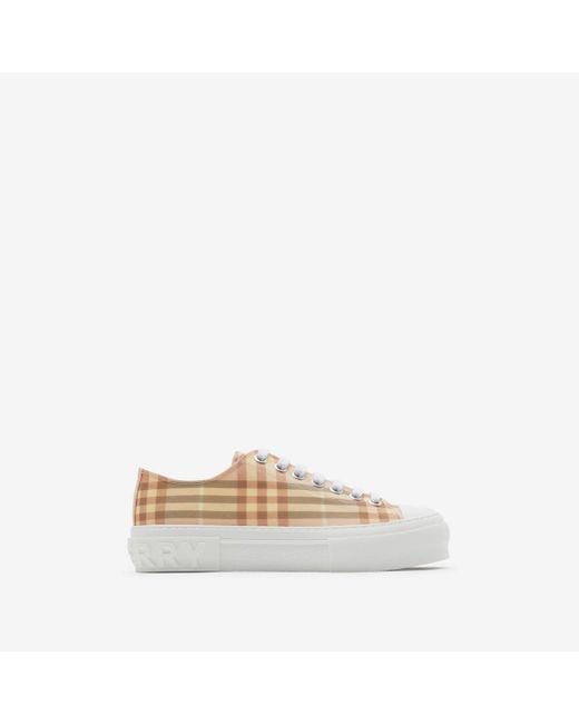 【関税＆送料込み】Burberry Lf Jack Low Sneakers Burberry Jack Check Low-Top Sneakers | Neiman Marcus