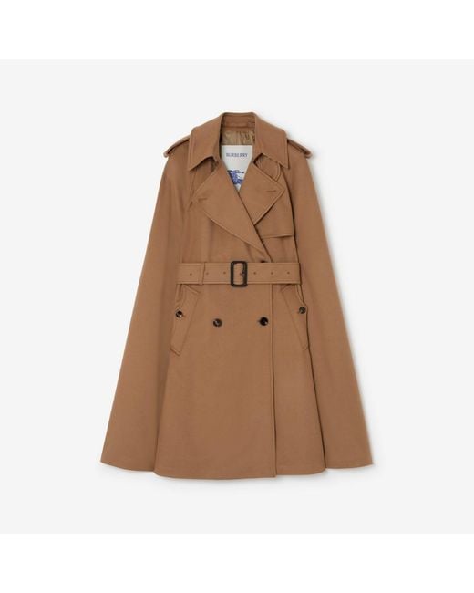 Burberry Brown Cashmere Belmont Trench Cape