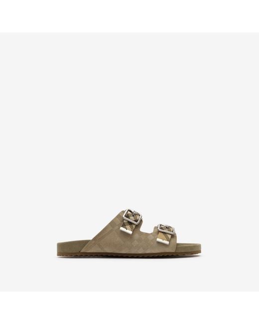 Burberry Natural Check Suede Urchin Sandals for men