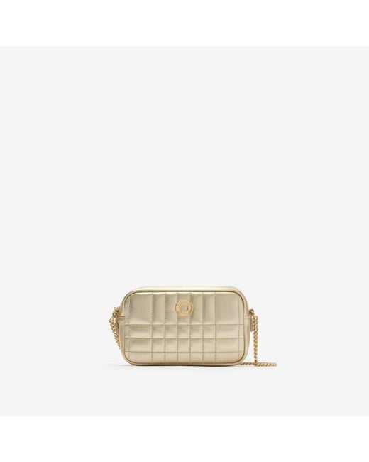 Burberry Natural Quilted Leather Crossbody Bag