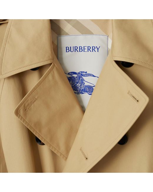 Burberry Metallic Long Gabardine Trench Coat