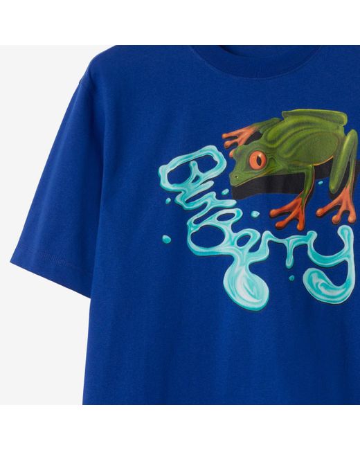 Burberry Blue Frog Cotton T-shirt for men