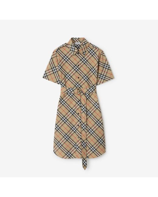 Burberry Natural Check Cotton Shirt Dress