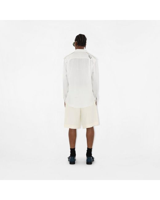 Burberry Elegante Canvas-Shorts in Natural für Herren