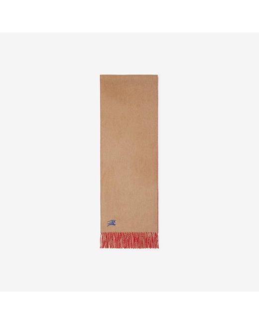 Burberry Red Reversible Cashmere Scarf