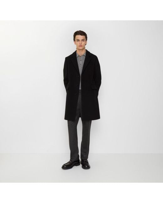 Burberry Black Wool Tailored Coat for men