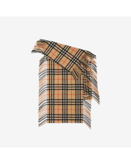 Burberry Multicolor Check Cashmere Happy Scarf