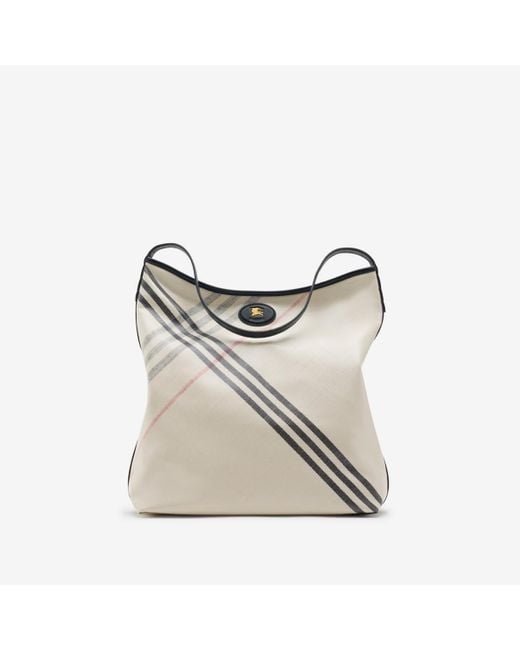 Burberry Highlands Shoulder Bag in White | Lyst