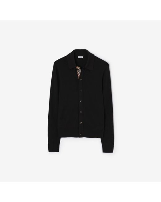 Burberry Black Wool Cardigan for men