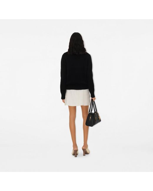 Burberry Black Ekd Wool Cashmere Sweater
