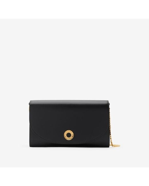 Burberry Black Chain Strap Wallet
