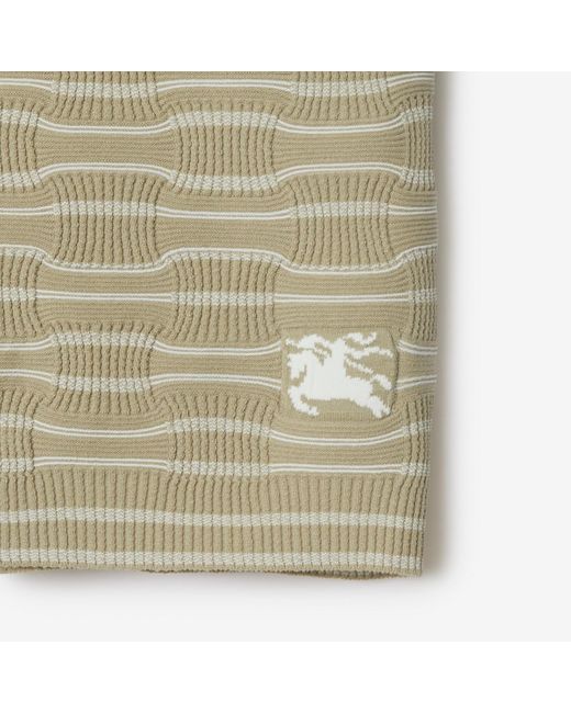 Burberry Natural Striped Cotton Blend Top
