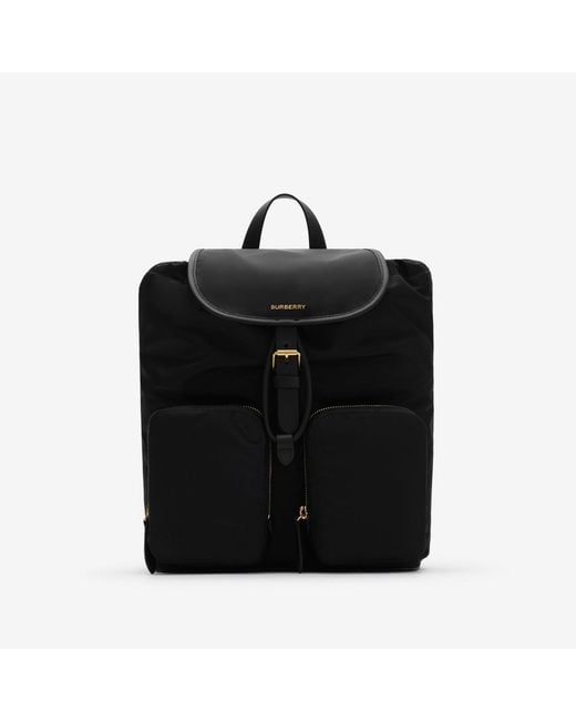 Burberry Black Medium Nylon Backpack