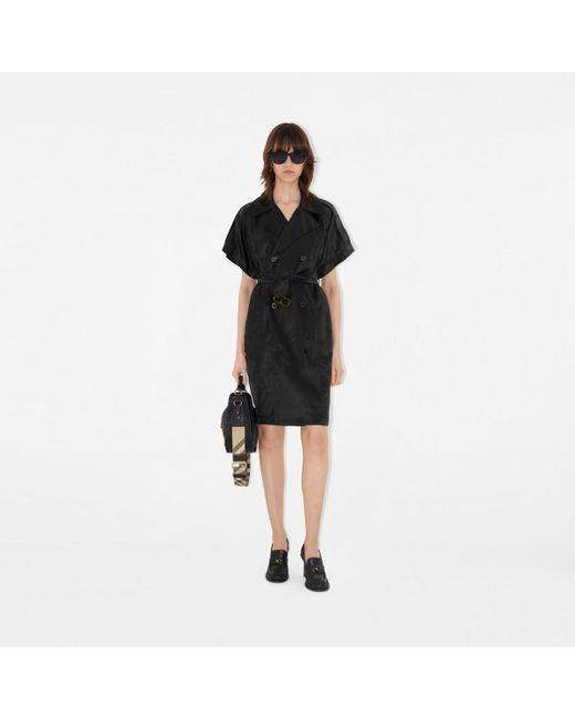 Burberry Black Viscose Trench Dress