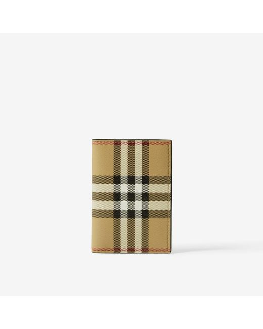 Burberry Natural Check Folding Card Case for men