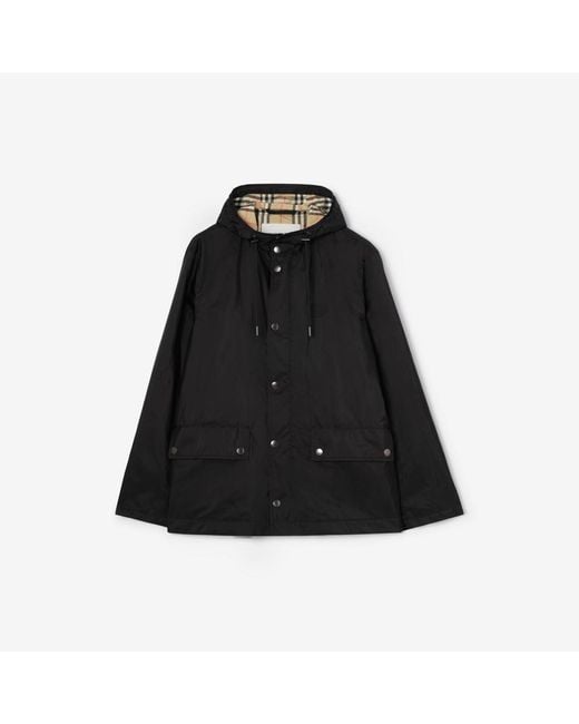 Burberry Black Nylon Pembrey Hooded Jacket for men