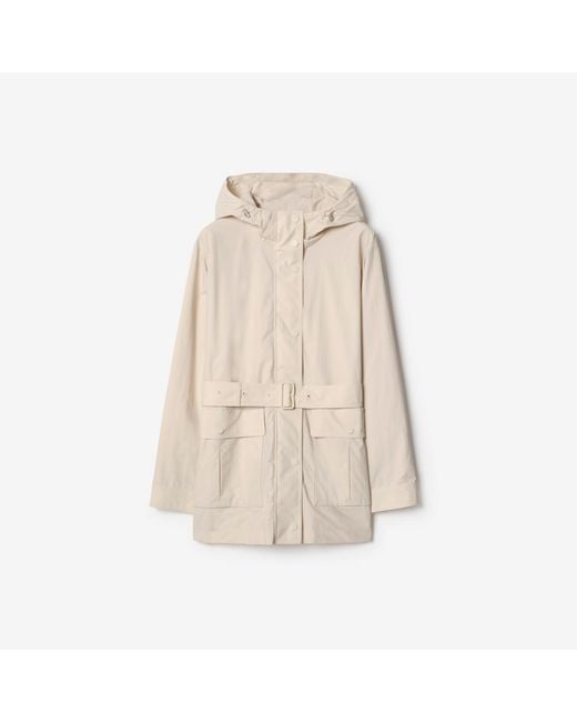 Burberry Natural Nylon Hooded Jacket