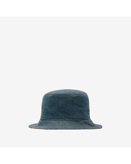 Burberry Blue Denim Bucket Hat for men
