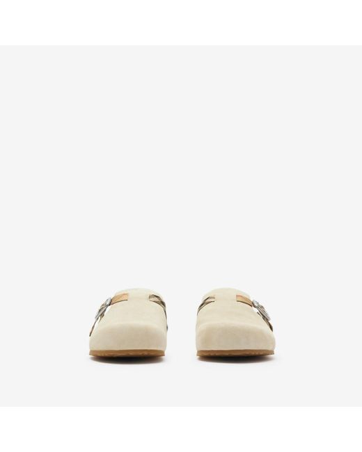 Burberry Natural Suede Urchin Clogs for men