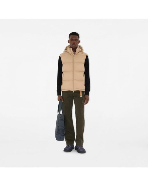 Detachable Sleeve Puffer Jacket Burberry pour homme en coloris Natural