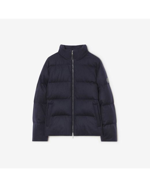 Burberry Blue Cashmere Puffer Jacket for men