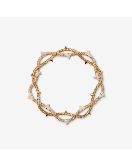 Burberry Metallic Thorn Pavé Necklace