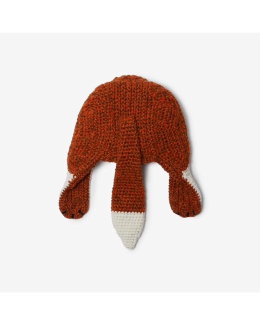 Burberry Brown Wool Fox Hat for men