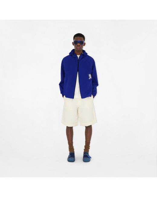Burberry Blue Nylon Jacket for men