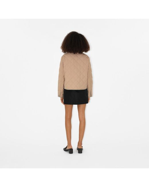 Burberry Natural Quilted Cropped Barn Jacket