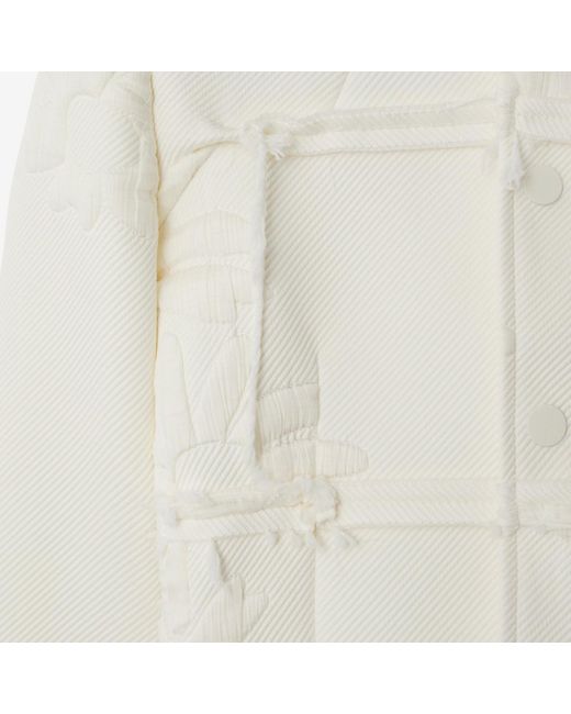 Veste tailleur en soie mélangée avec marguerites Burberry en coloris White