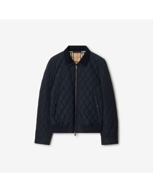 Burberry Quilted Nylon Jacket in Blue für Herren