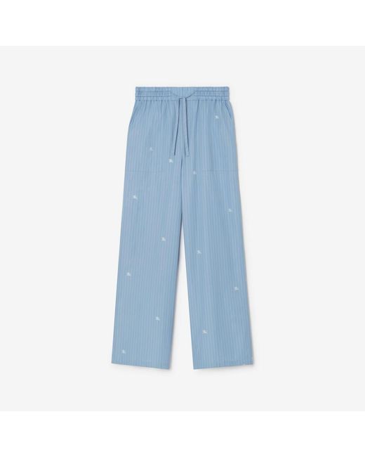 Burberry Blue Knight Fil Coupé Striped Trousers