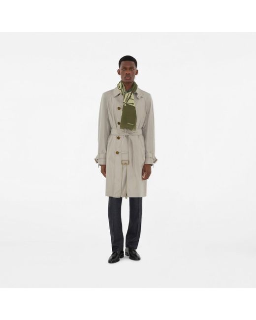 Burberry Green Wide Ekd Wool Scarf