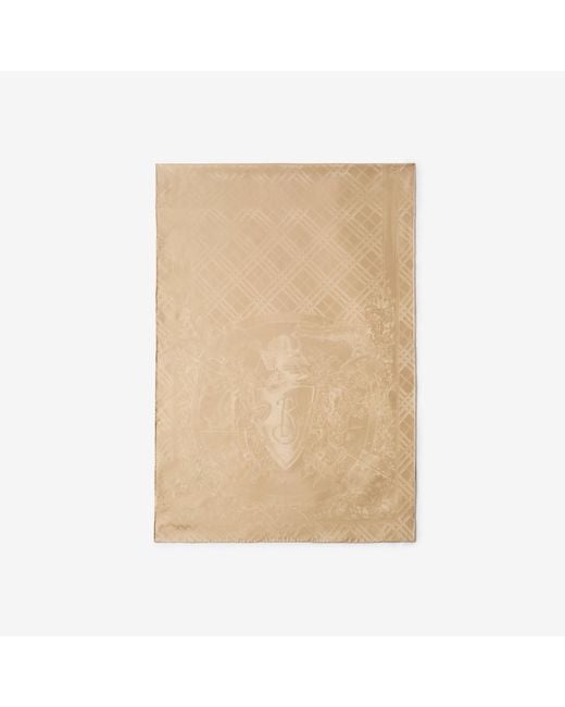 Burberry Natural Floral Crest Silk Scarf