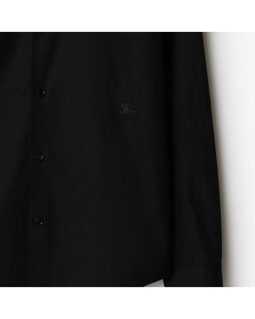 Burberry Slim Fit Cotton Shirt in Black für Herren