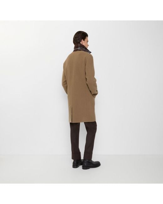 Burberry Brown Mid-Length Wool Car Coat for men