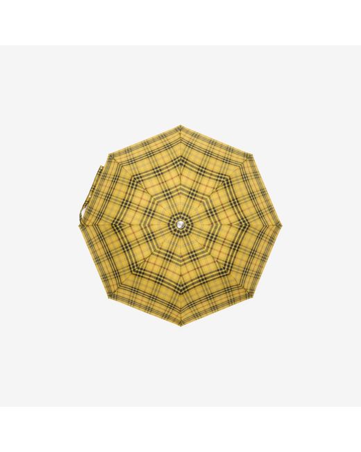 Burberry Metallic Check Folding Umbrella