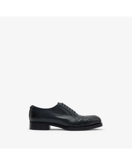 Burberry Black Leather Windermere Oxford Shoes for men