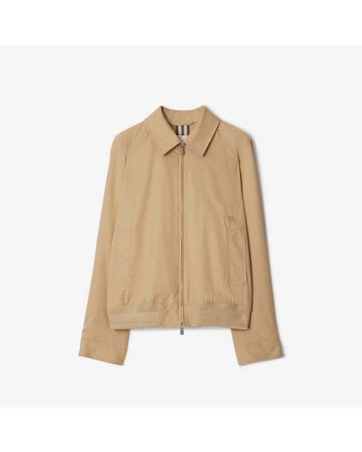 Burberry Natural Gabardine Chester Harrington Jacket for men
