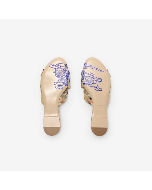 Burberry Multicolor Check Cabana Slides