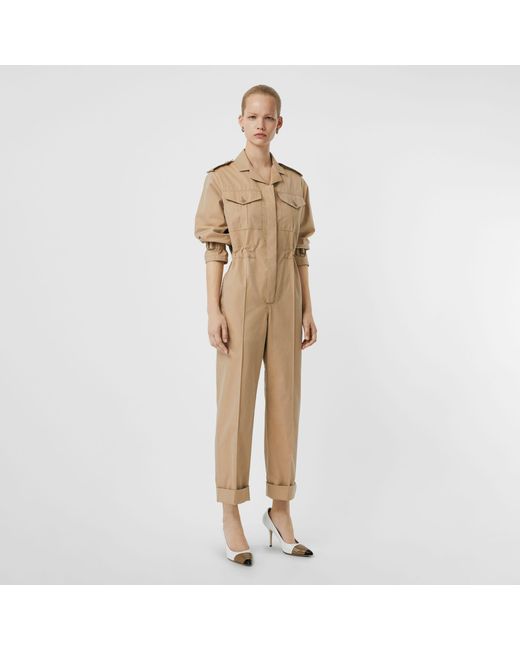 Burberry Cotton Gabardine Jumpsuit in 