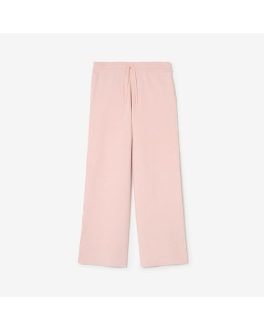 Burberry Pink Cashmere Blend Track Pants